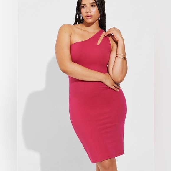 TORRID Mini Foxy Bodycon One Shoulder Dress - Picture 3 of 4